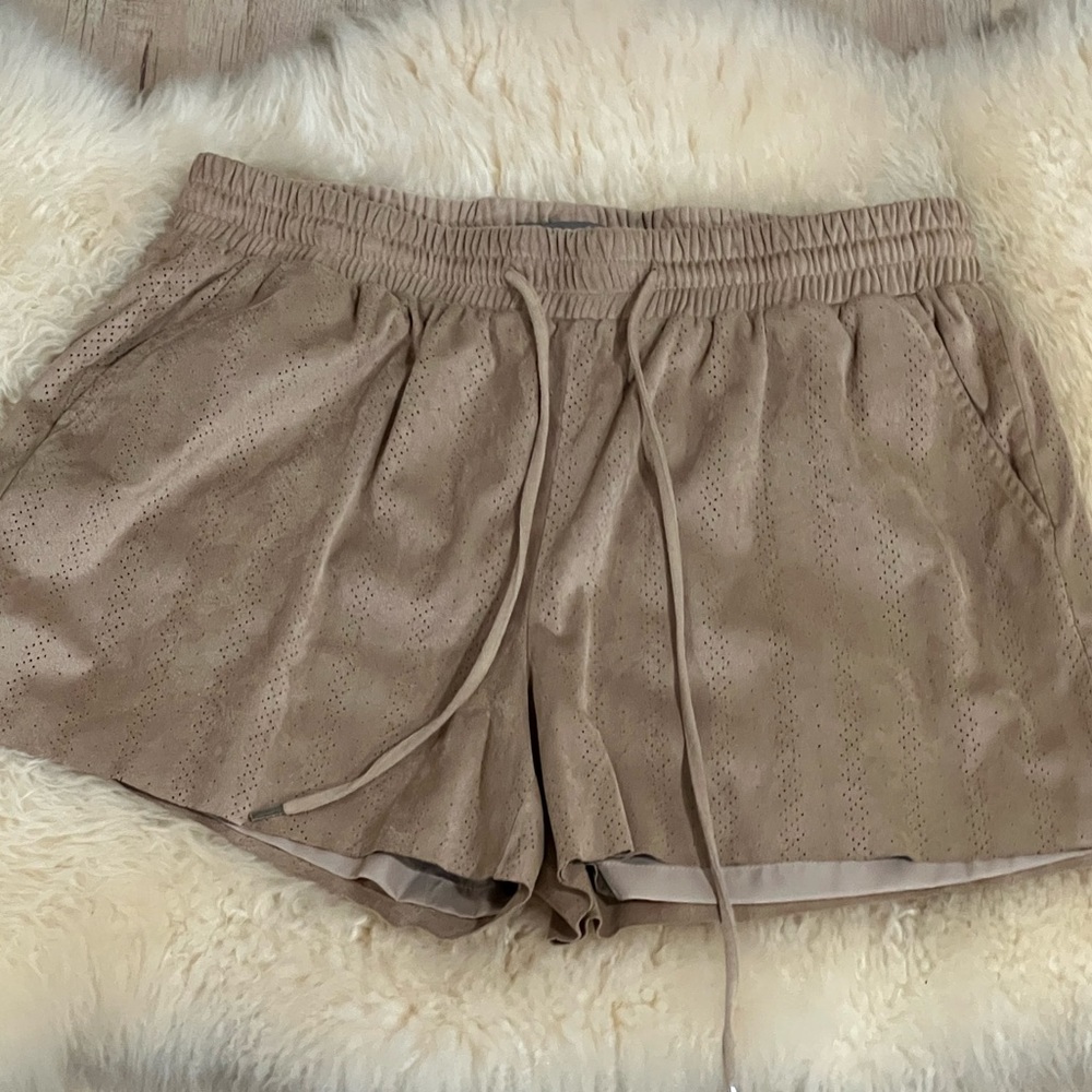 Leather shorts